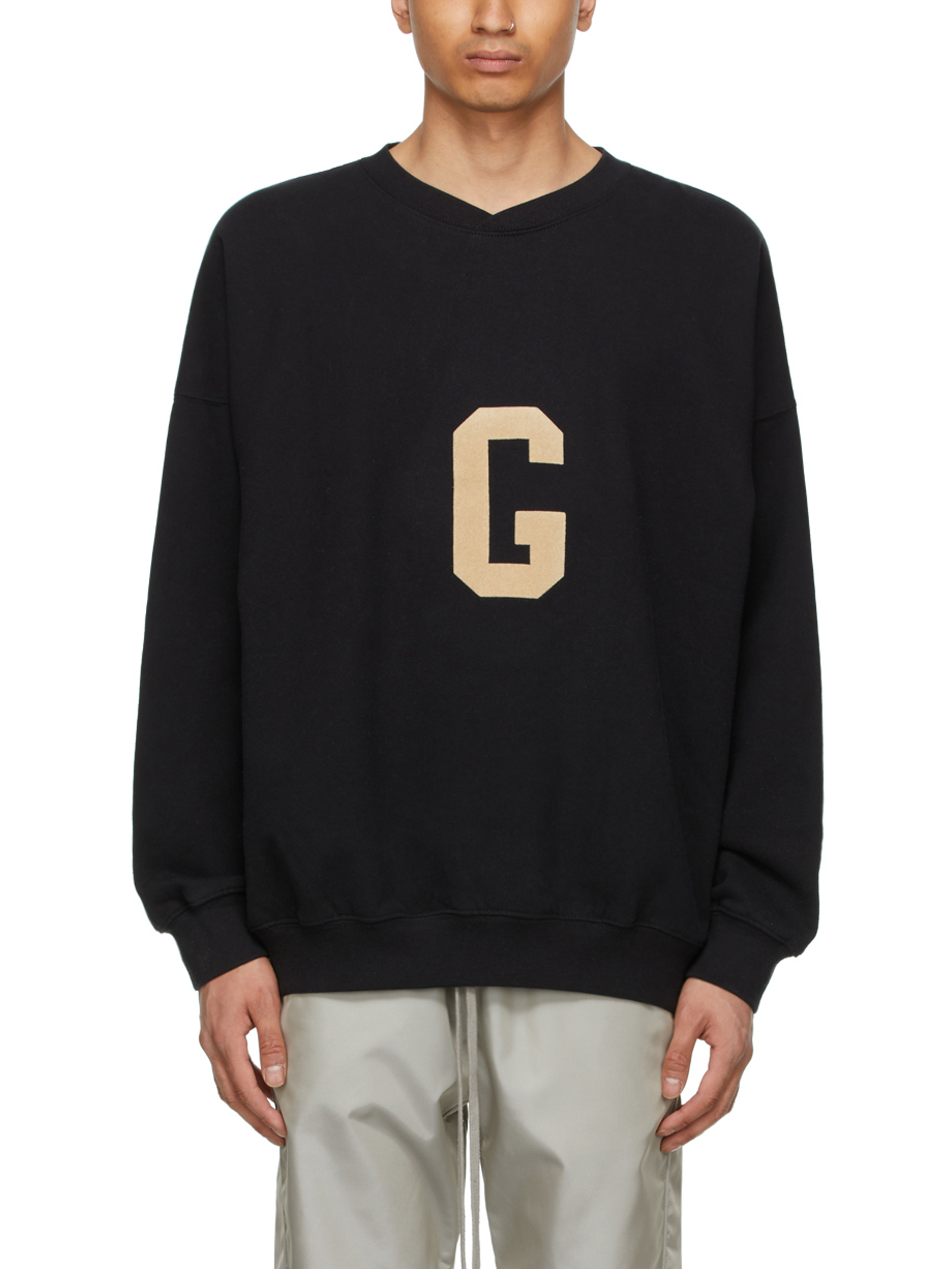 Fear Of God Classic Black G Logo Sweatshirt Size M